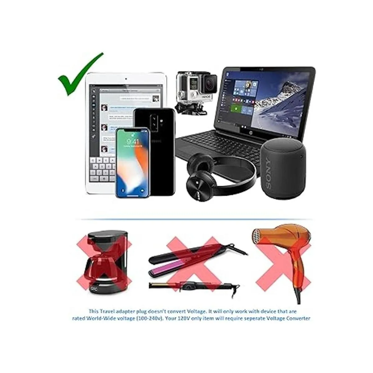 OREI Adaptador de enchufe de corriente para Israel_6