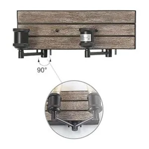 LOG BARN Luces de tocador aplique de pared en madera_6