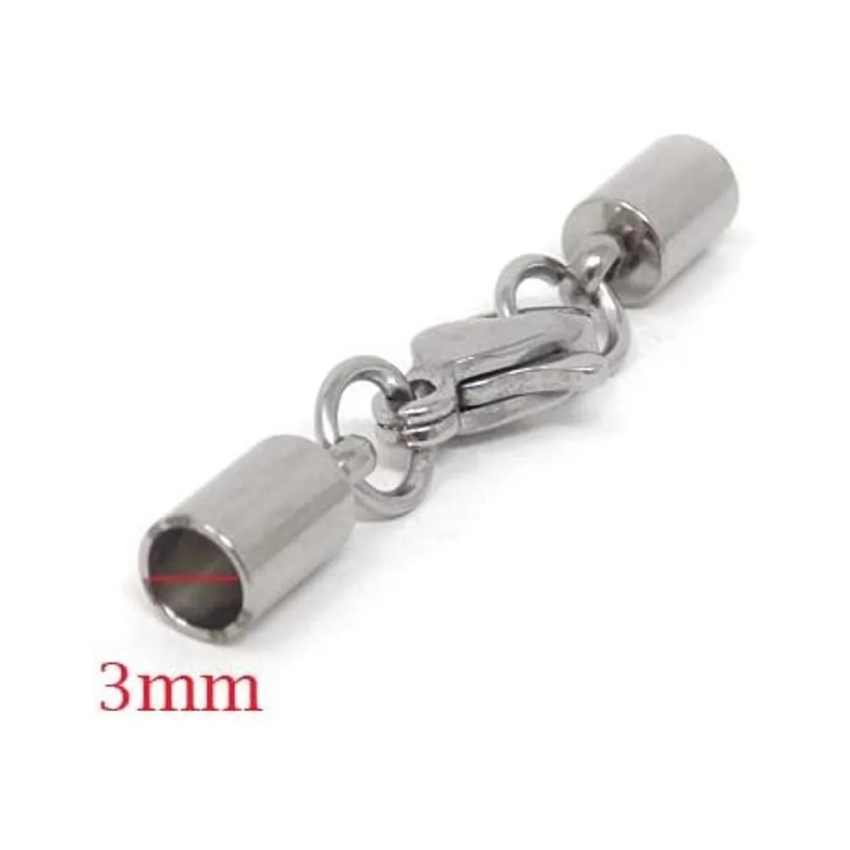 Honbay 10 tapas de extremo de cuero de acero inoxidable de_2