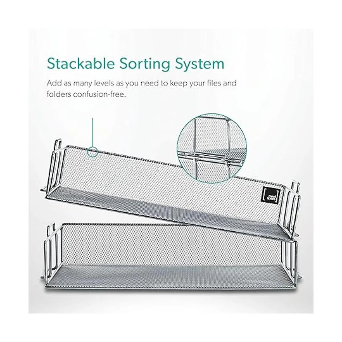 Mindspace Bandeja apilable para letras de 2 niveles_4