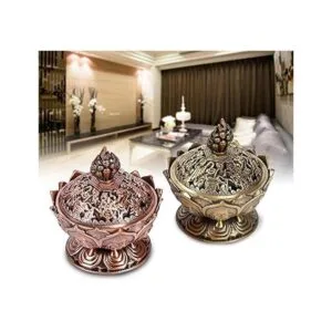 Quemador de incienso de loto de 9 agujeros cubierta de_4