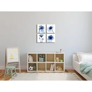 Pyradecor Cuadros abstractos modernos de flores_3