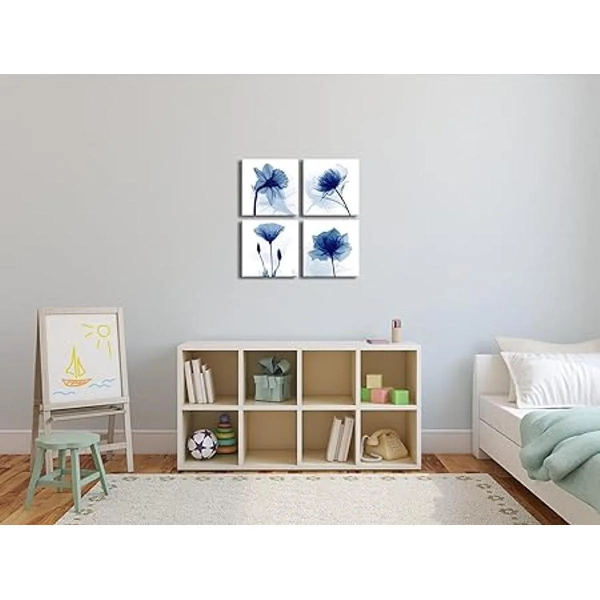 Pyradecor Cuadros abstractos modernos de flores_3