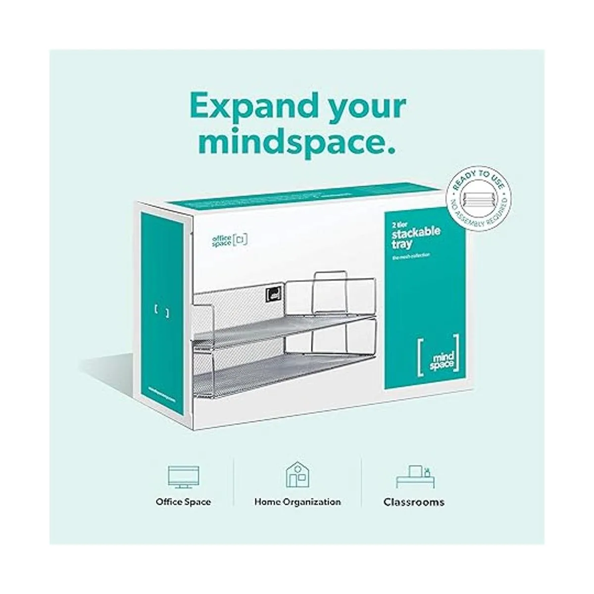 Mindspace Bandeja apilable para letras de 2 niveles_7