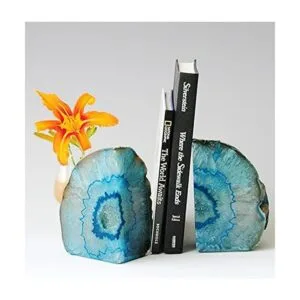 Amoystone Sujetalibros de ágata pulida par de color_3