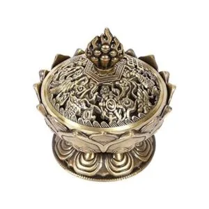 Quemador de incienso de loto de 9 agujeros cubierta de_3