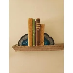 Amoystone Sujetalibros de ágata pulida par de color_5