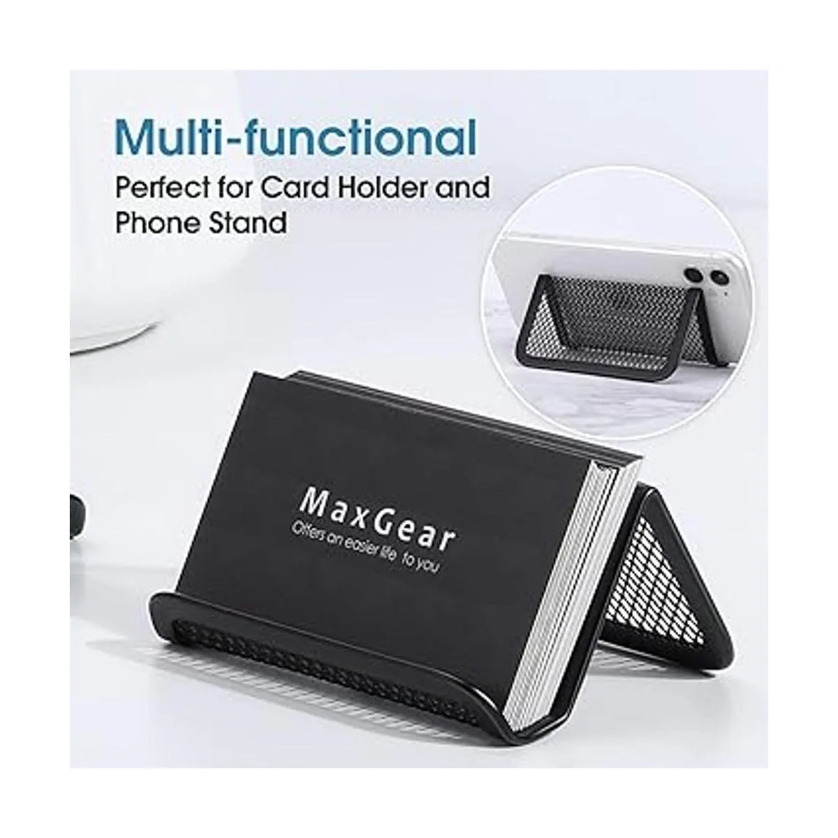 MaxGear Soporte de malla para tarjetas de visita soporte_5