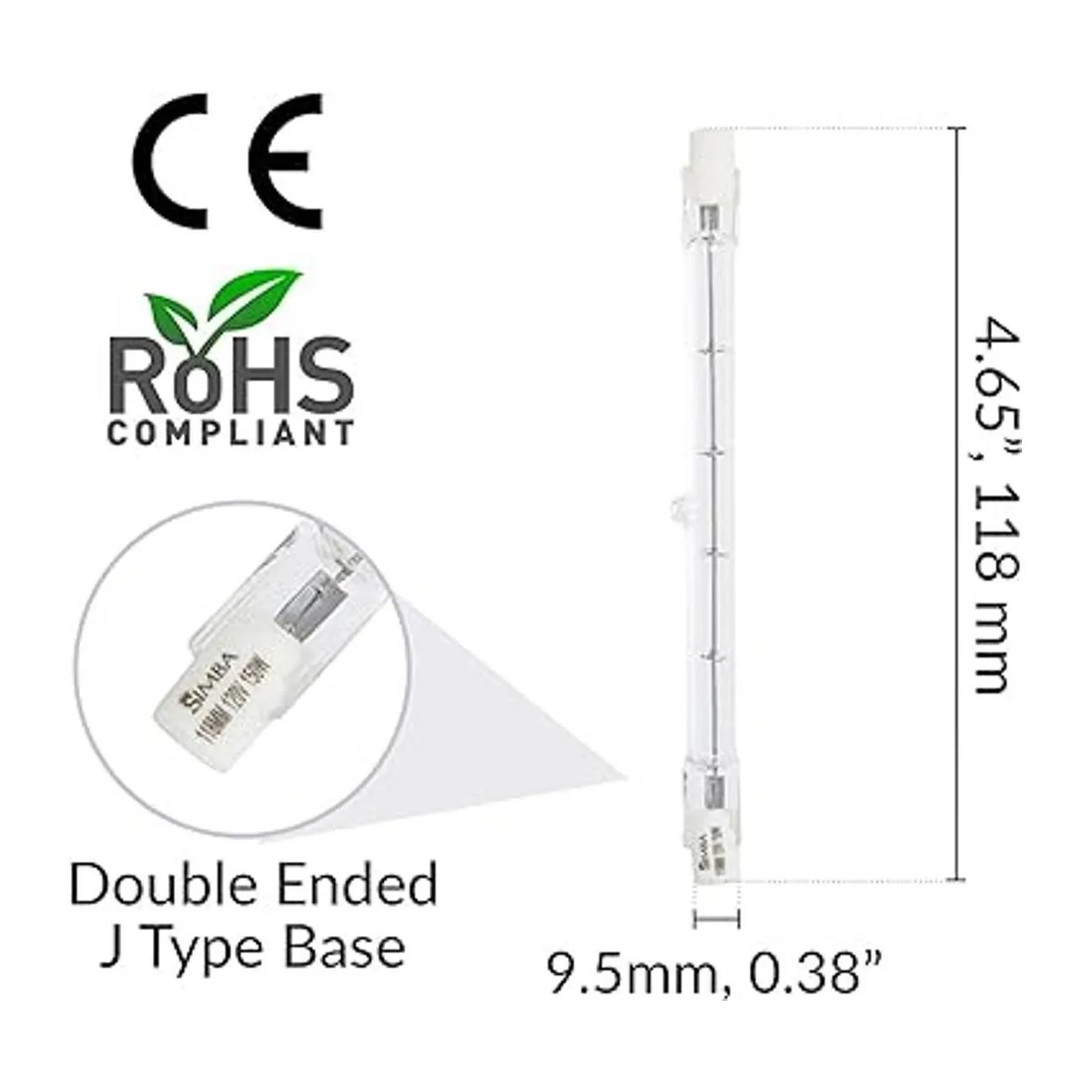 Simba Lighting Bombilla halógena R7S 4.646 in T3 500W_2