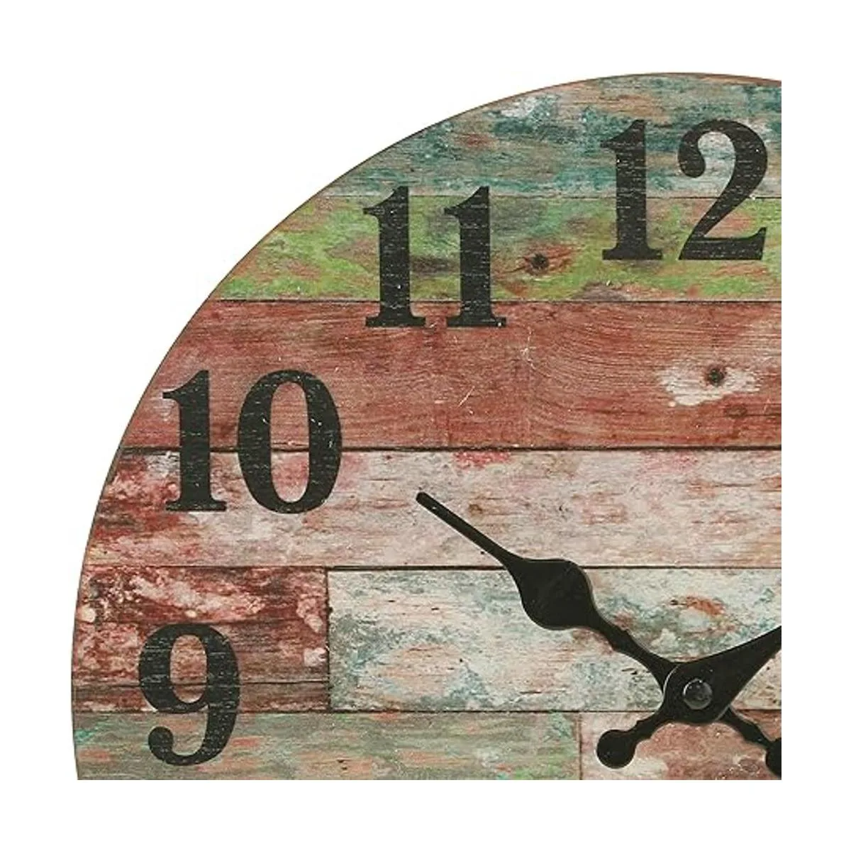 Stonebriar Reloj de pared de madera rústica funciona con_4