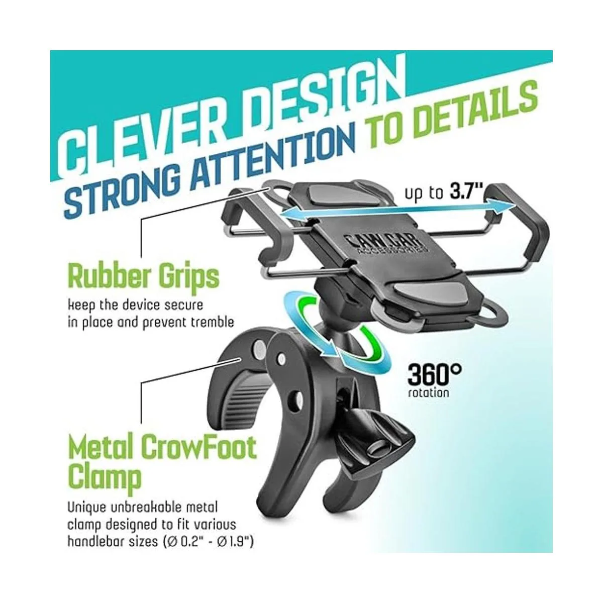 Crowfoot Soporte para teléfono para bicicleta y_5