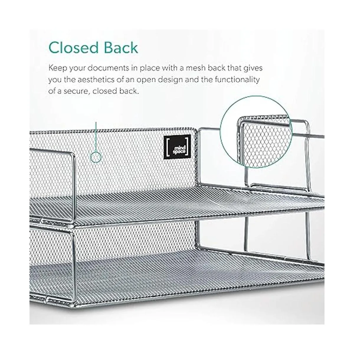 Mindspace Bandeja apilable para letras de 2 niveles_6