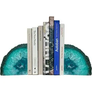 Amoystone Sujetalibros de ágata pulida par de color_1