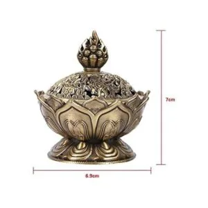 Quemador de incienso de loto de 9 agujeros cubierta de_2