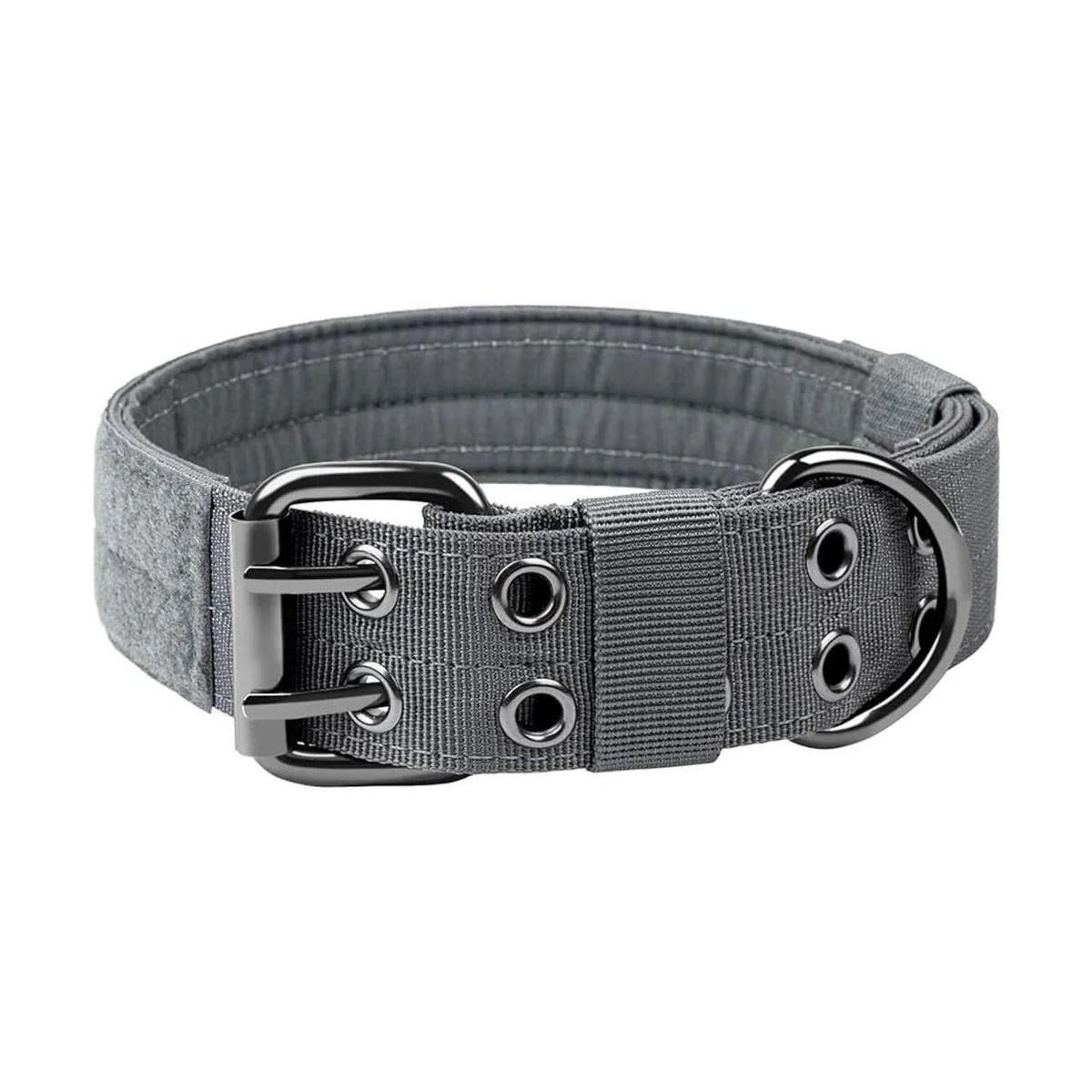 OneTigris Collar militar ajustable para perro con anillo_1