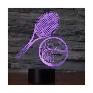 Luz nocturna de tenis 3D control remoto mesa táctil_4