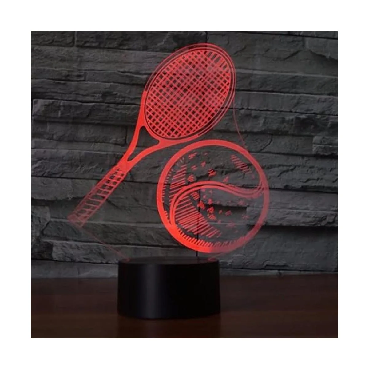 Luz nocturna de tenis 3D control remoto mesa táctil_6