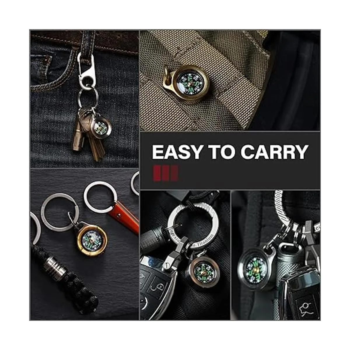 MecArmy CMP Brújula de titanio y latón brújula de_5