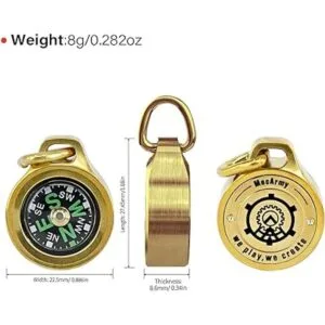 MecArmy CMP Brújula de titanio y latón brújula de_2