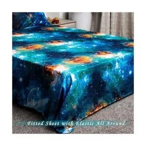 Bedlifes Juego de sábanas con temática de galaxia de 3_6