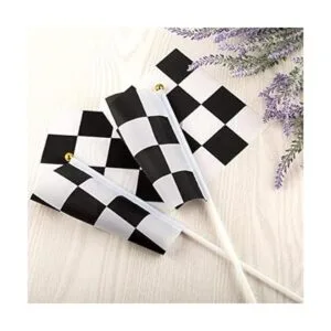 30 banderas a cuadros de 8 x 5.5 pulgadas banderas de_4