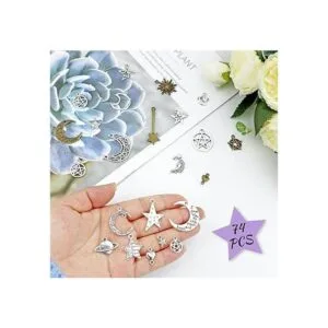 JIALEEY Dijes celestiales mixtos de sol luna estrella_3