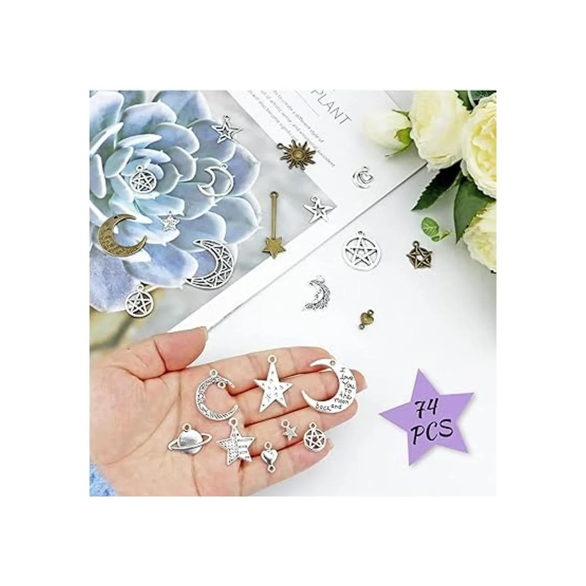 JIALEEY Dijes celestiales mixtos de sol luna estrella_3