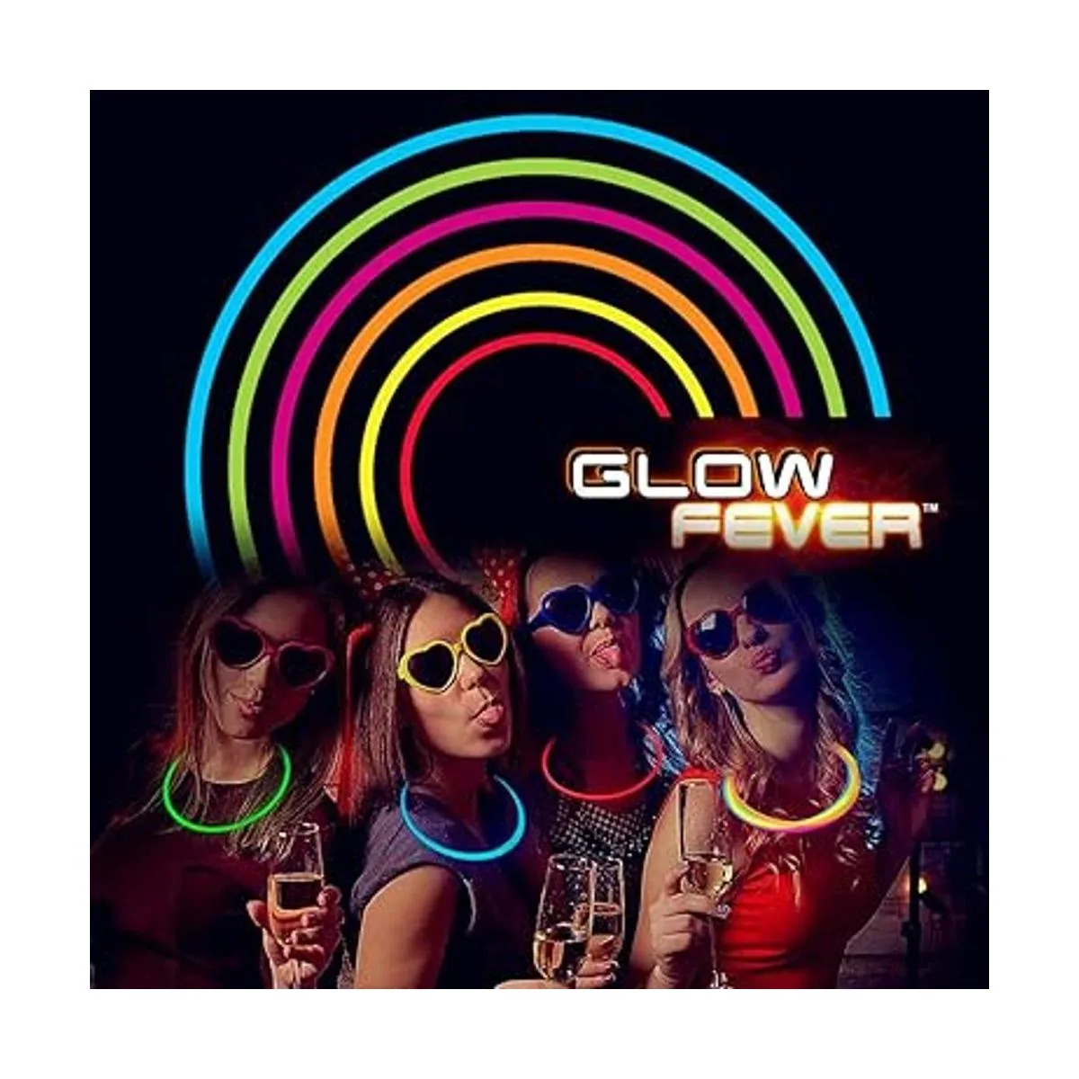 Glow Sticks Bulk 100ct 22.0 in Collares brillantes con_4