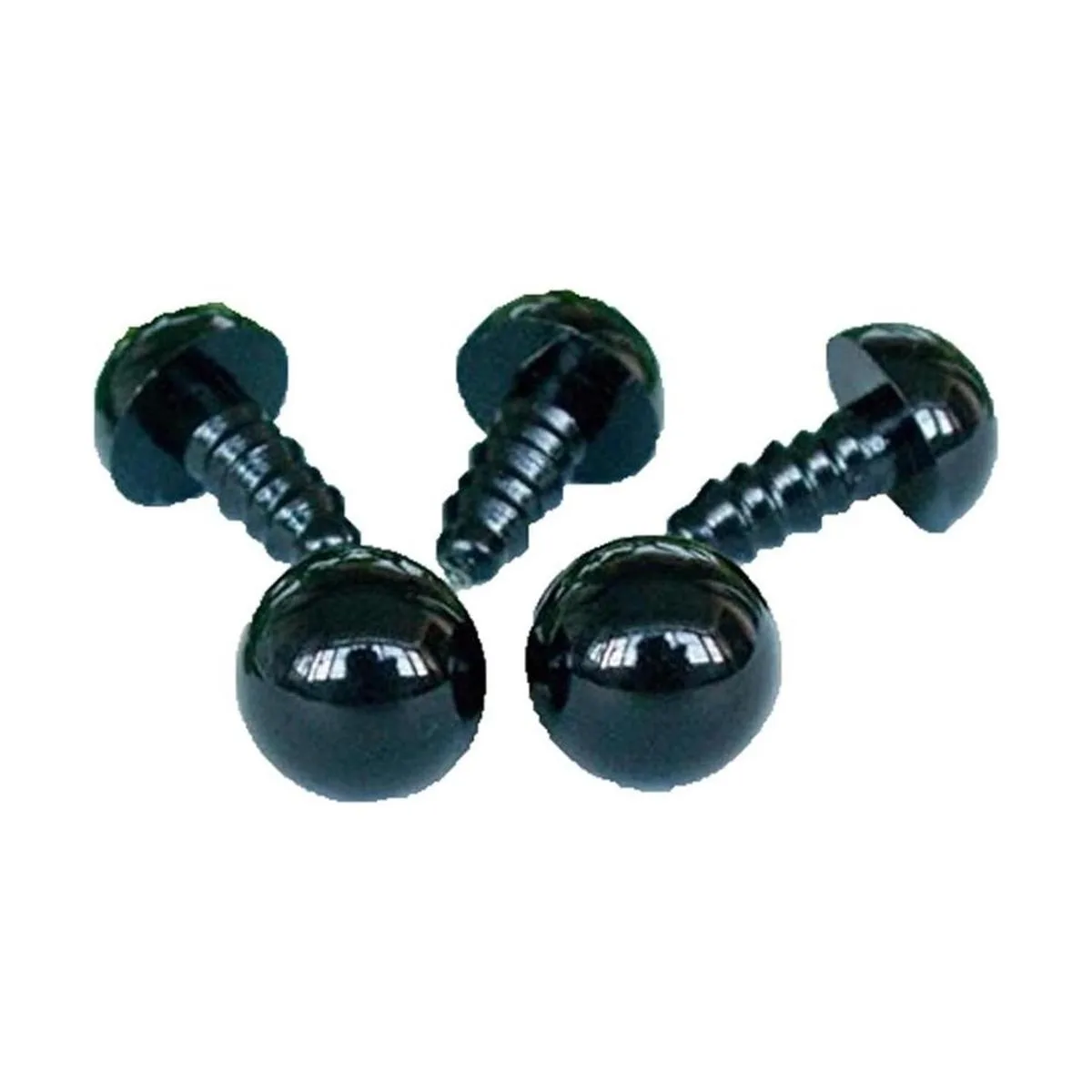 Gránulos de 100 DIY plástico negro Muñeca Oso de peluche_1