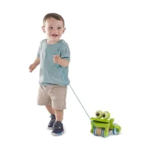 Melissa Doug Juguete de madera para tirar de la rana de_3