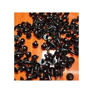 Gránulos de 100 DIY plástico negro Muñeca Oso de peluche_2