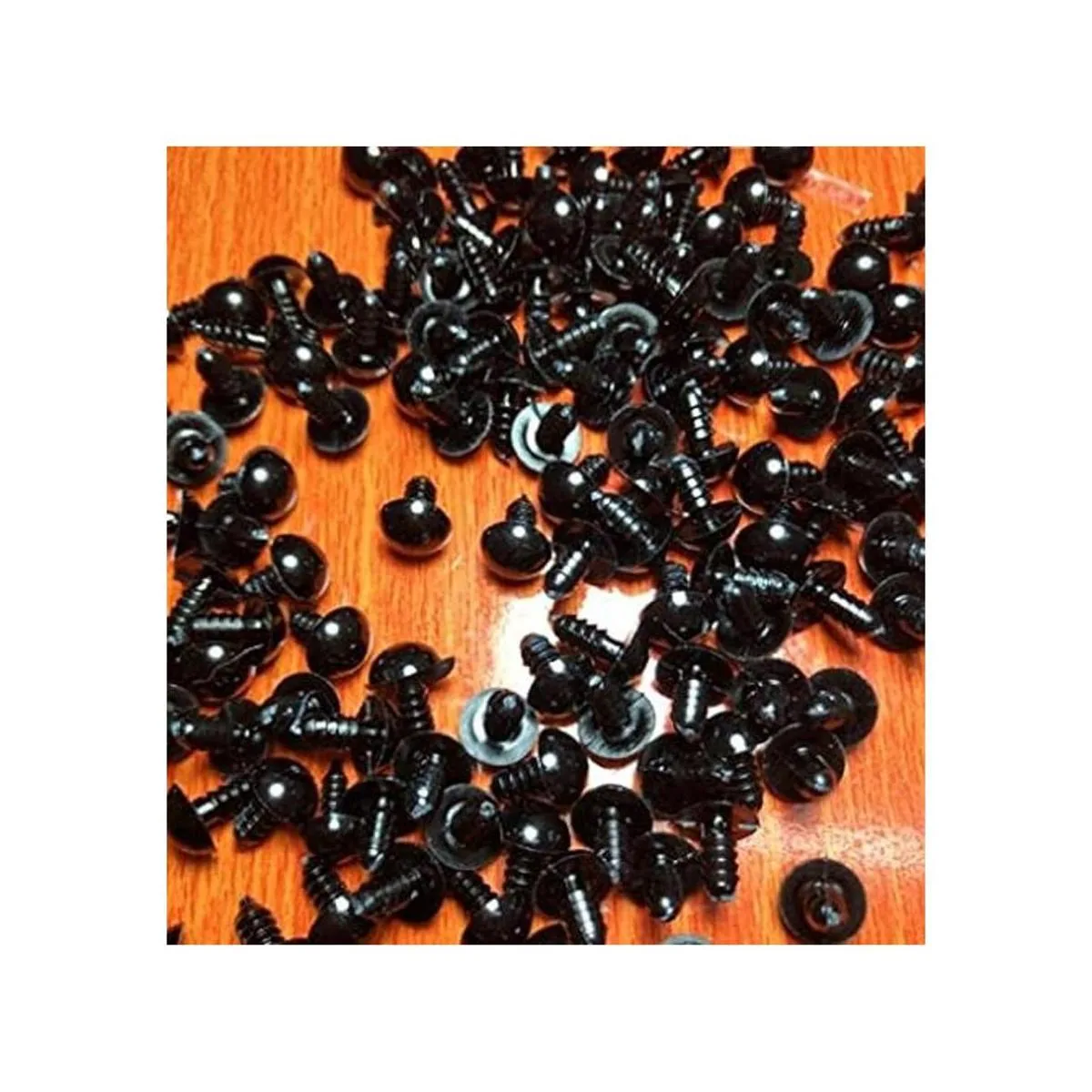 Gránulos de 100 DIY plástico negro Muñeca Oso de peluche_2