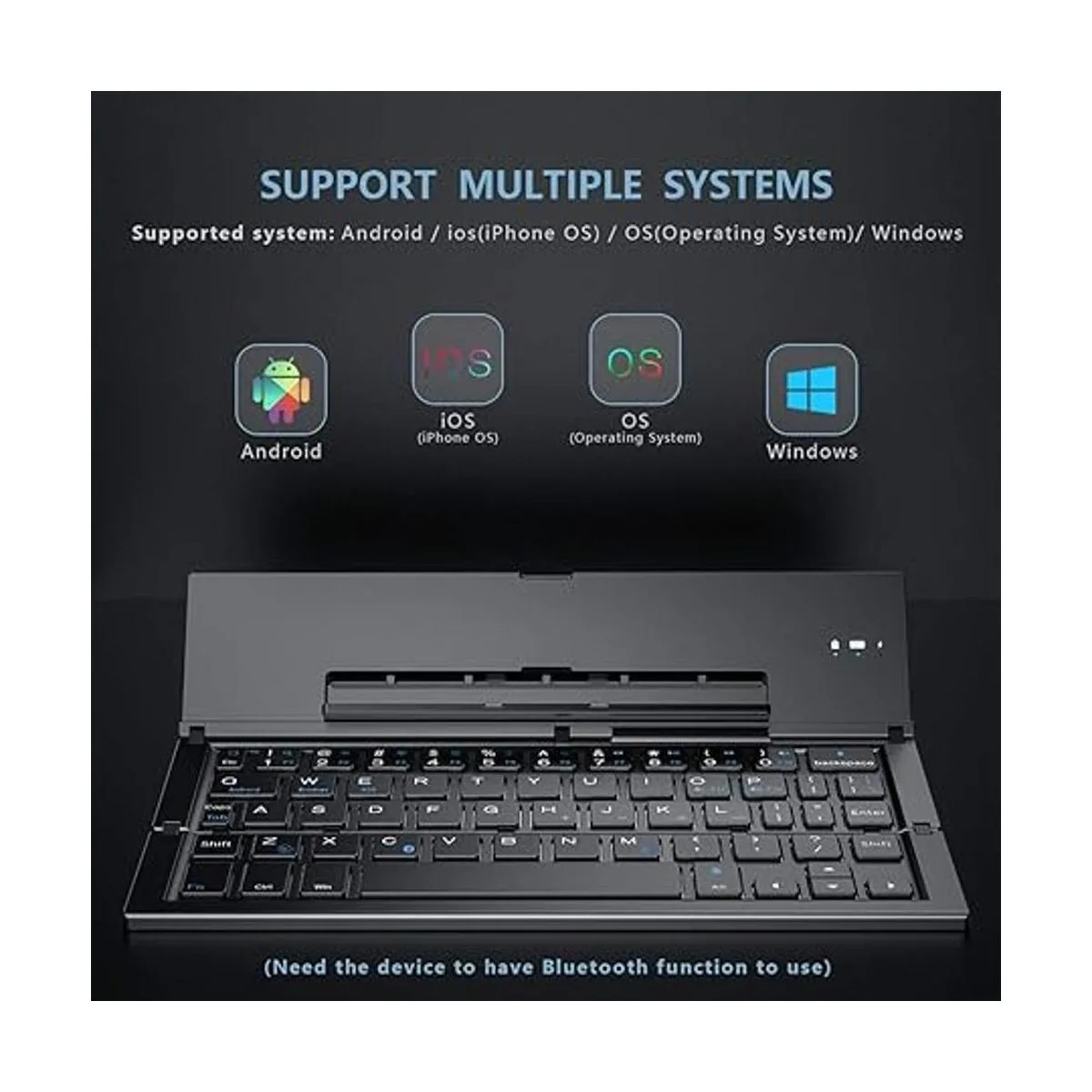 Geyes Teclado Bluetooth plegable teclado inalámbrico_2