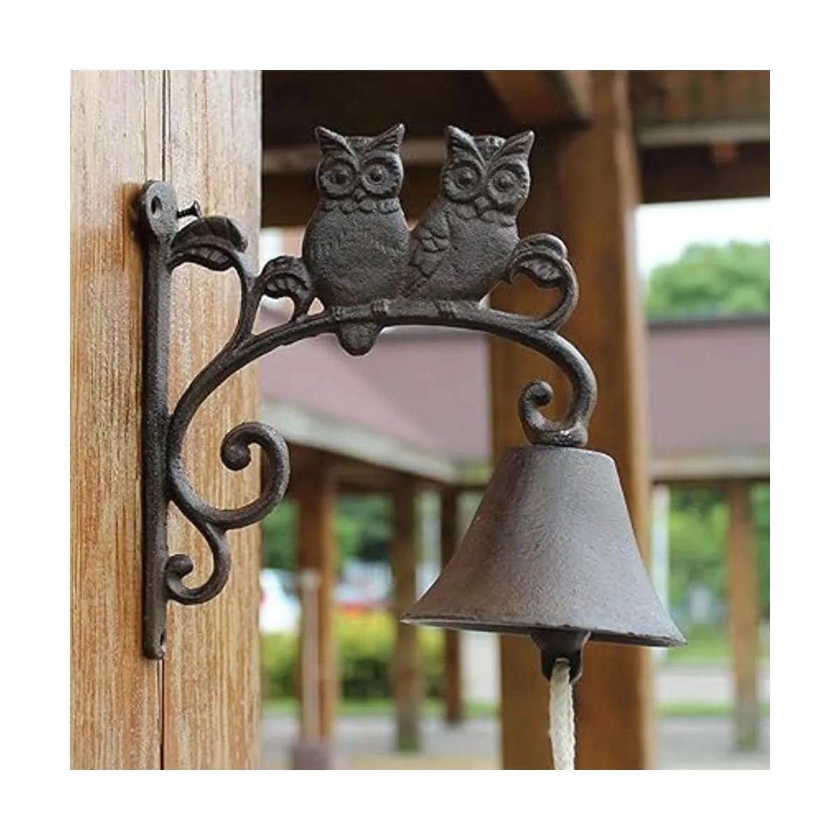 Sungmor Campana de pared de hierro fundido resistente_7