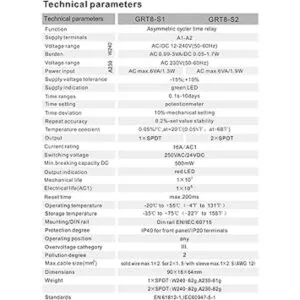 GAEYAELE GRT8S Temporizador de ciclo asimétrico SPDT Relé_5