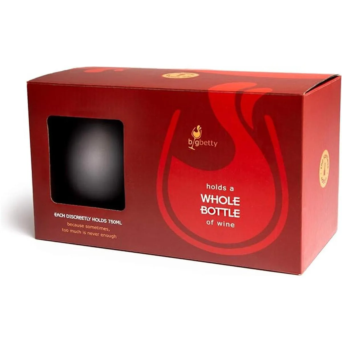 Big Betty Juego de copas de vino jumbo sin tallo cada_2