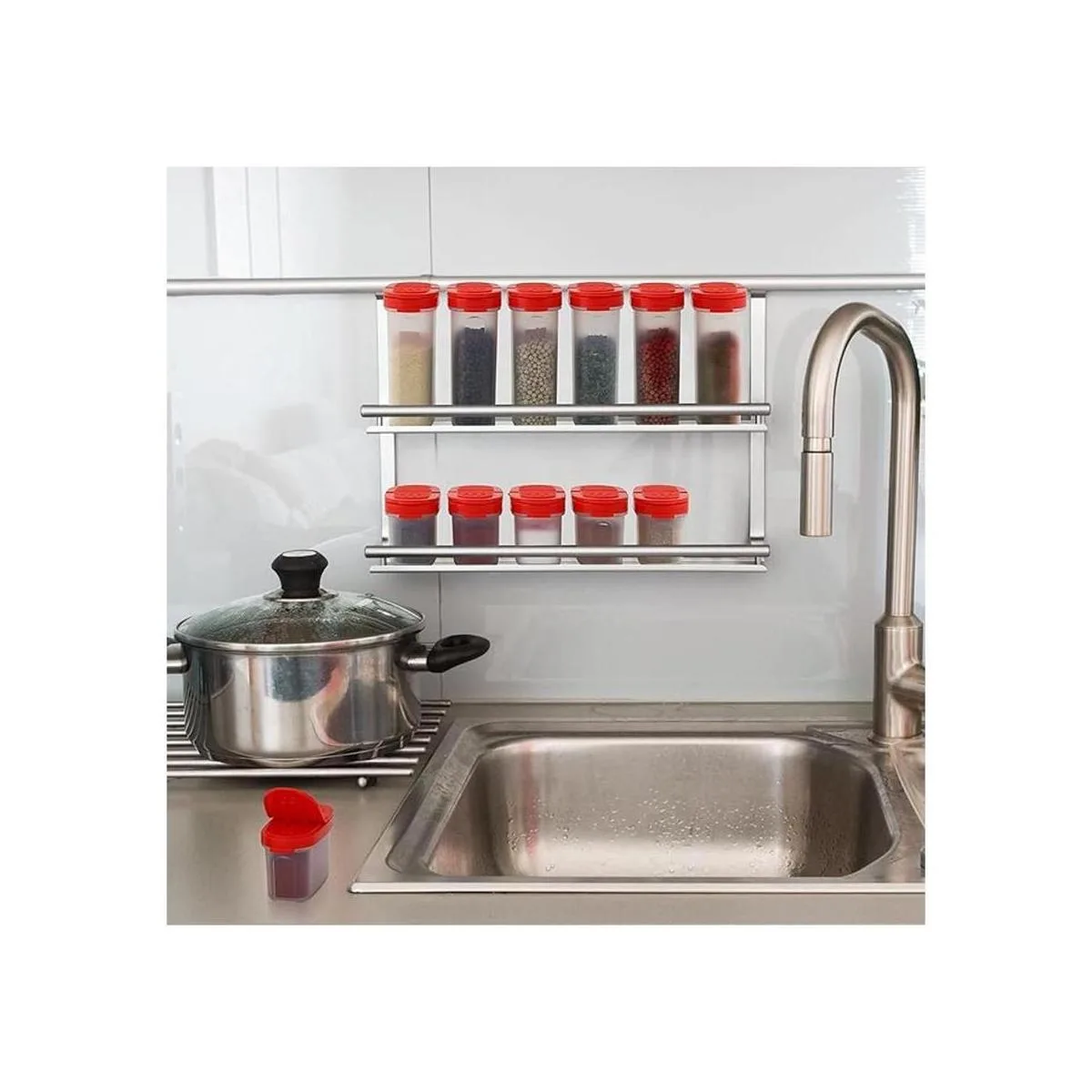 Recipiente de especias vacío de plástico transparente con_4