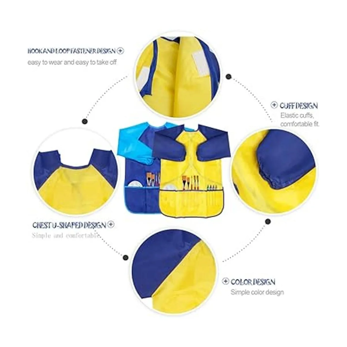 Cubaco Pack de 4 delantales de pintura de artistas_4