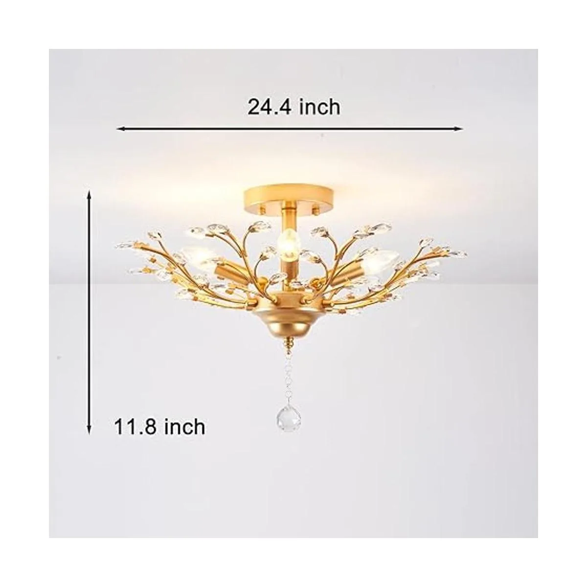 Lightinthebox 4 luces lámpara de araña de vidrio árbol_2