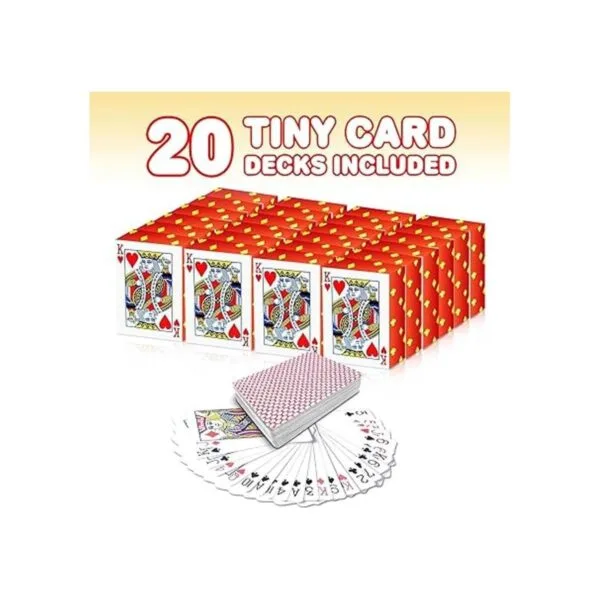 Gamie Mini cartas de juego paquete de 20 barajos cartas_3