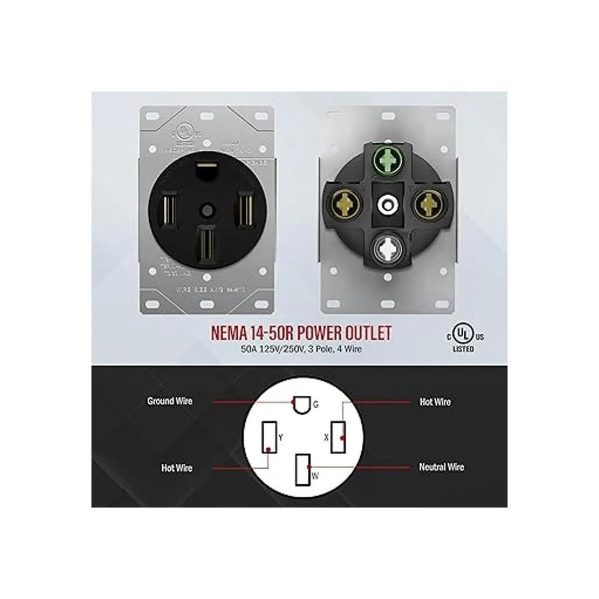 ENERLITES Toma de corriente de 50 amperios para vehículos_2