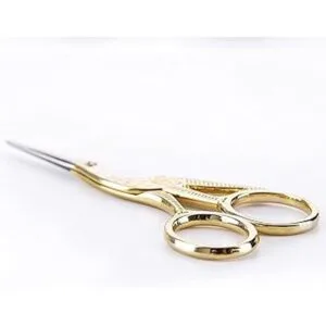 BIHRTC Tijeras vintage de flor de ciruela dorada y tijeras_6