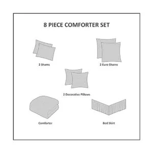 510 DESIGN Ramsey Juego de edredón bordado 8 piezas_5