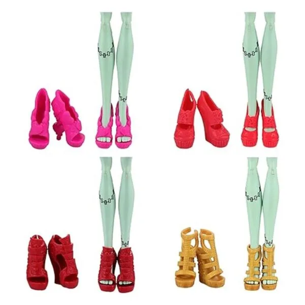 BARWA Paquete de 10 pares de zapatos de muñeca para_5