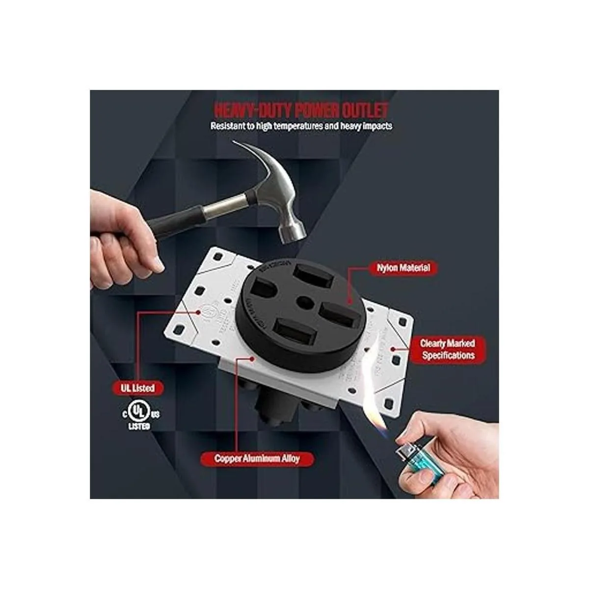 ENERLITES Toma de corriente de 50 amperios para vehículos_3