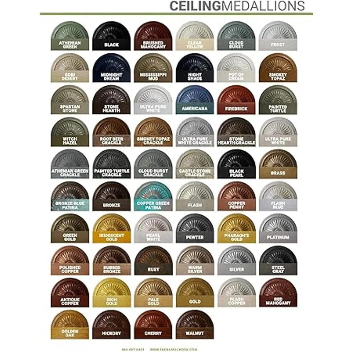 Ekena Millwork CM18ATUWF Attica Medallón de techo 18_6