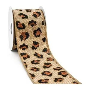 CT CRAFT LLC Cinta de arpillera con alambre de leopardo_1