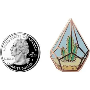 Pin de esmalte REAL SIC Cactus Lindo Cactus en Terrario_4