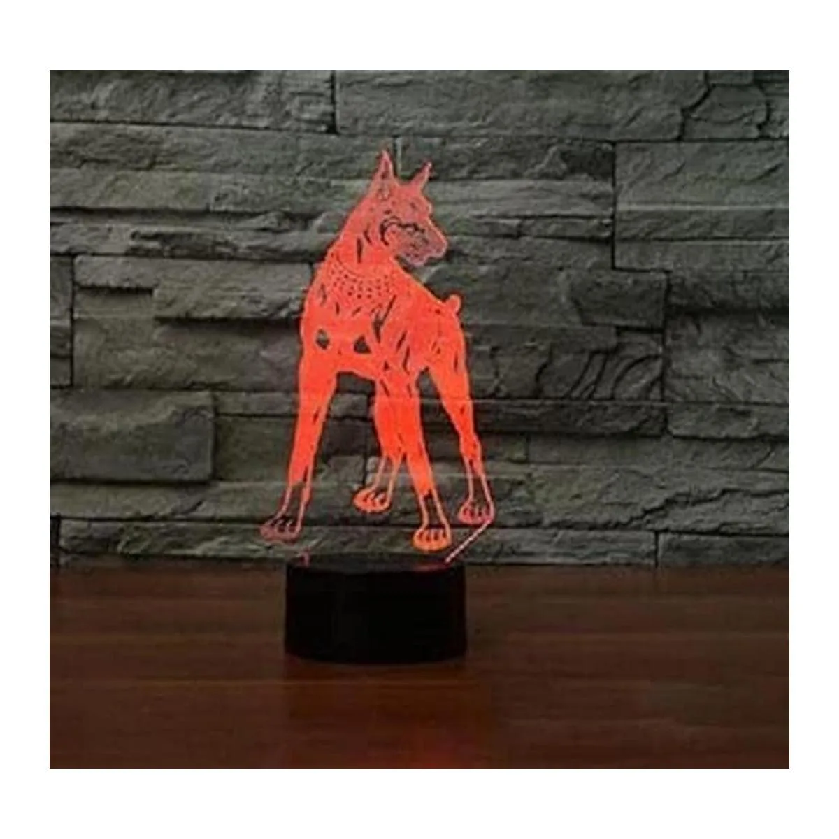 SUPERIORVZND Doberman Pinscher Lámpara nocturna 3D para_3