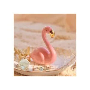 PUDDING CABIN soporte con flamingo para anillos bandeja_2